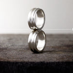 Industrial design wedding rings