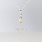 Austrian river gold pendant. Gold panning in Austria