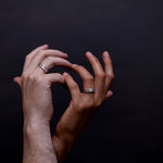 Smooth flowing wedding rings
