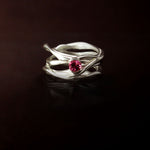 Silver Ring: Green or Pink Tourmaline