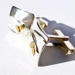 Silver and Gold Cufflinks: Handmade: - Breeze Collection